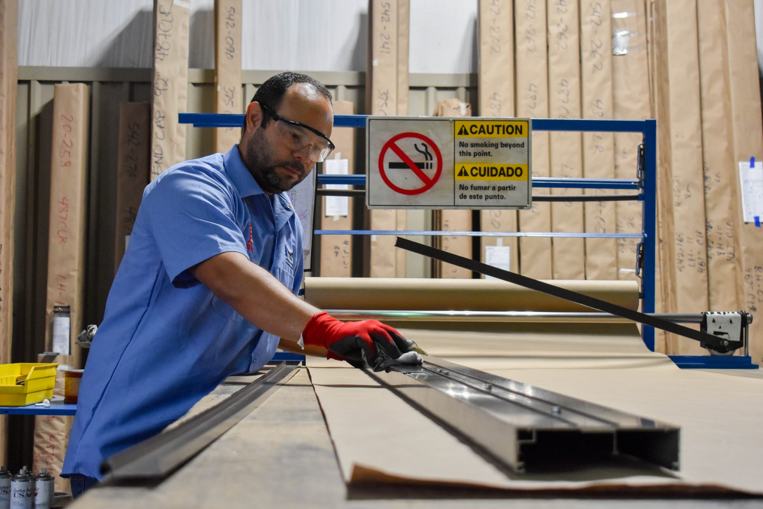 Person manufacturing Door Frames - AlumaPro